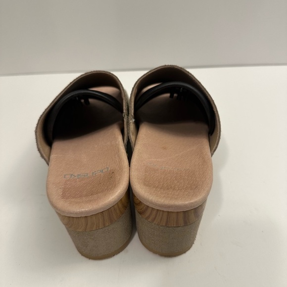 Dansko Maci Textured Leather Sandals Taupe Size 39 - Picture 4 of 12